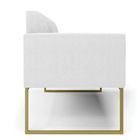 Sofá 2 Lugares Namoradeira Industrial Dourado Marisa Bouclê D