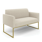 Sofá 2 Lugares Namoradeira Industrial Dourado Marisa Bouclê D