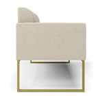 Sofá 2 Lugares Namoradeira Industrial Dourado Marisa Bouclê D