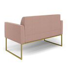 Sofá 2 Lugares Namoradeira Industrial Dourado Marisa Bouclê D