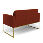 Sofá 2 Lugares Namoradeira Industrial Dourado Marisa Bouclê T