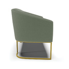 Sofá 2 Lugares Namoradeira Industrial Dourado Stella Bouclê D