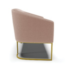 Sofá 2 Lugares Namoradeira Industrial Dourado Stella Bouclê R