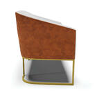 Sofá 2 Lugares Namoradeira Industrial Dourado Stella Noz/linh