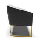 Sofá 2 Lugares Namoradeira Industrial Dourado Stella Pto/linh