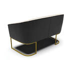 Sofá 2 Lugares Namoradeira Industrial Dourado Stella Pto/linh