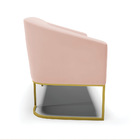 Sofá 2 Lugares Namoradeira Industrial Dourado Stella Veludo R