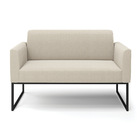 Sofá 2 Lugares Namoradeira Industrial Preto Marisa Bouclê Beg