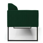 Sofá 2 Lugares Namoradeira Industrial Preto Marisa Bouclê D03