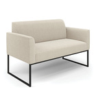 Sofá 2 Lugares Namoradeira Industrial Preto Marisa Bouclê D03