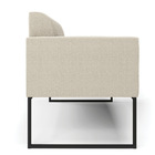 Sofá 2 Lugares Namoradeira Industrial Preto Marisa Bouclê D03