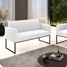 Sofá 2 Lugares Namoradeira Industrial Preto Marisa Bouclê D03