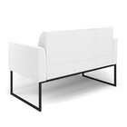 Sofá 2 Lugares Namoradeira Industrial Preto Marisa Bouclê D03