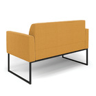 Sofá 2 Lugares Namoradeira Industrial Preto Marisa Bouclê D03