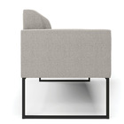 Sofá 2 Lugares Namoradeira Industrial Preto Marisa Bouclê D03