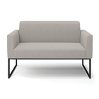 Sofá 2 Lugares Namoradeira Industrial Preto Marisa Bouclê D03