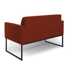 Sofá 2 Lugares Namoradeira Industrial Preto Marisa Bouclê D03