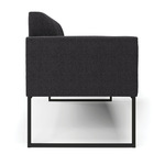 Sofá 2 Lugares Namoradeira Industrial Preto Marisa Bouclê Gra