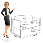 Sofá 2 Lugares Namoradeira Industrial Preto Marisa Bouclê Ter