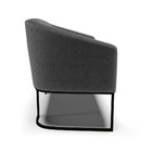 Sofá 2 Lugares Namoradeira Industrial Preto Stella Bouclê D03