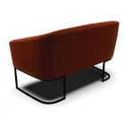 Sofá 2 Lugares Namoradeira Industrial Preto Stella Bouclê D03