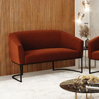 Sofá 2 Lugares Namoradeira Industrial Preto Stella Bouclê D03