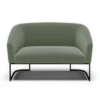 Sofá 2 Lugares Namoradeira Industrial Preto Stella Bouclê D03