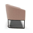 Sofá 2 Lugares Namoradeira Industrial Preto Stella Bouclê D03