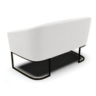 Sofá 2 Lugares Namoradeira Industrial Preto Stella Bouclê Mos