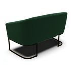 Sofá 2 Lugares Namoradeira Industrial Preto Stella Bouclê Ver