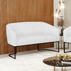 Sofá 2 Lugares Namoradeira Industrial Preto Stella Sintético