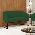 Sofá 2 Lugares Namoradeira Industrial Preto Stella Veludo D03