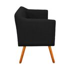 Sofá 2 Lugares Namoradeira Julia Pé Palito Castanho Linho M11