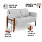 Sofá 2 Lugares Namoradeira Lana Base Madeira Linho D03 - D'ro