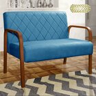 Sofá 2 Lugares Namoradeira Lara Decoração Sala Quarto Recepçã