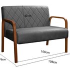 Sofá 2 Lugares Namoradeira Lara Decoração Sala Quarto Recepçã