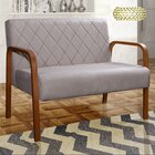 Sofá 2 Lugares Namoradeira Lara Decoração Sala Quarto Recepçã