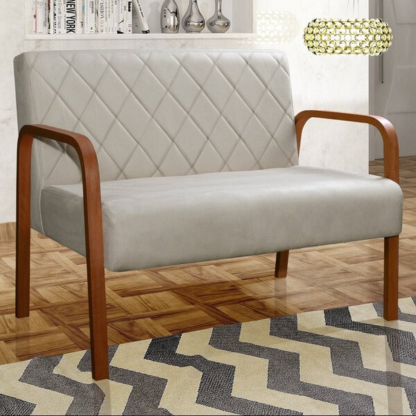 Sofá 2 Lugares Namoradeira Lara Decoração Sala Quarto Recepçã