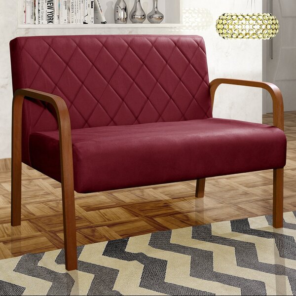 Sofá 2 Lugares Namoradeira Lara Decoração Sala Quarto Recepçã