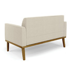 Sofá 2 Lugares Namoradeira Madeira Castanho Marisa Bouclê Beg