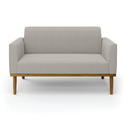 Sofá 2 Lugares Namoradeira Madeira Castanho Marisa Bouclê Cin