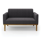 Sofá 2 Lugares Namoradeira Madeira Castanho Marisa Bouclê Gra