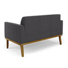 Sofá 2 Lugares Namoradeira Madeira Castanho Marisa Bouclê Gra