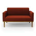 Sofá 2 Lugares Namoradeira Madeira Castanho Marisa Bouclê Ter