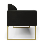 Sofá 2 Lugares Namoradeira Marisa Aço Industrial Dourado Sued