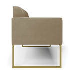 Sofá 2 Lugares Namoradeira Marisa Aço Industrial Dourado Sued