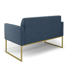 Sofá 2 Lugares Namoradeira Marisa Aço Industrial Dourado Sued