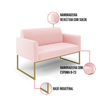 Sofá 2 Lugares Namoradeira Marisa Aço Industrial Dourado Sued