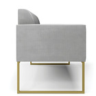 Sofá 2 Lugares Namoradeira Marisa Aço Industrial Dourado Sued