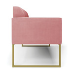 Sofá 2 Lugares Namoradeira Marisa Aço Industrial Dourado Sued